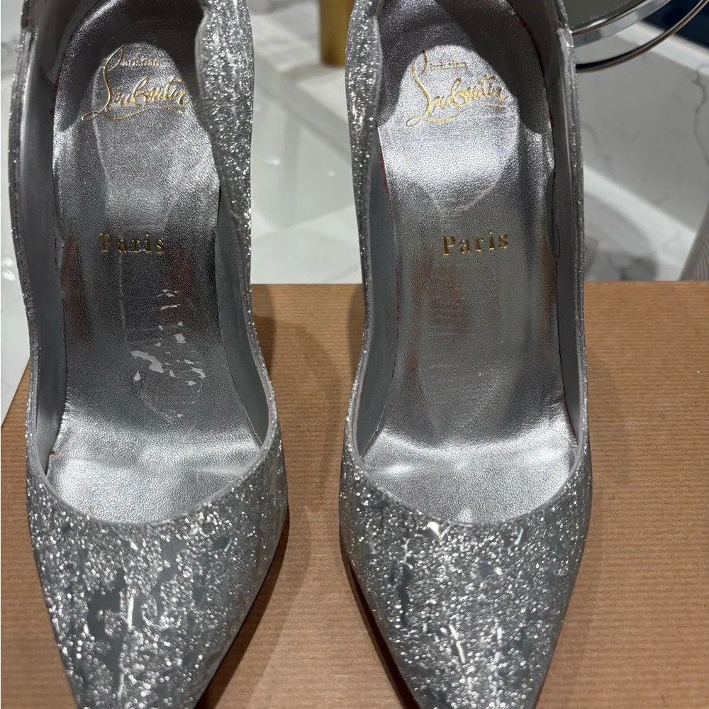Silver Glitter Women's Shoes - Picture 4 of 6